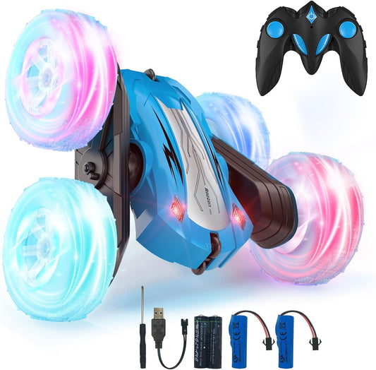 Rodzon Remote Control Cars for Kids Toys 6+ Years Old Boys,Stunt Cars Wheel Lights Rc Car,Christmas Birthday Gift Boy Girls Age 6+ Years